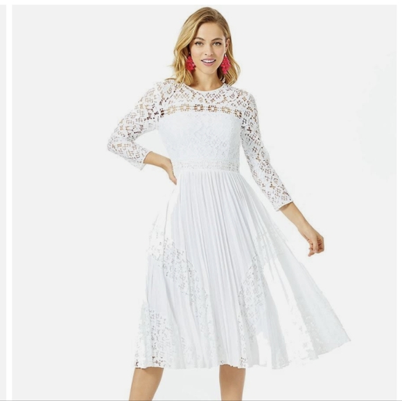 Lilly Pulitzer Dresses & Skirts - Lilly Pulitzer Aiden Midi Dress Resort White Lace 8 NWT